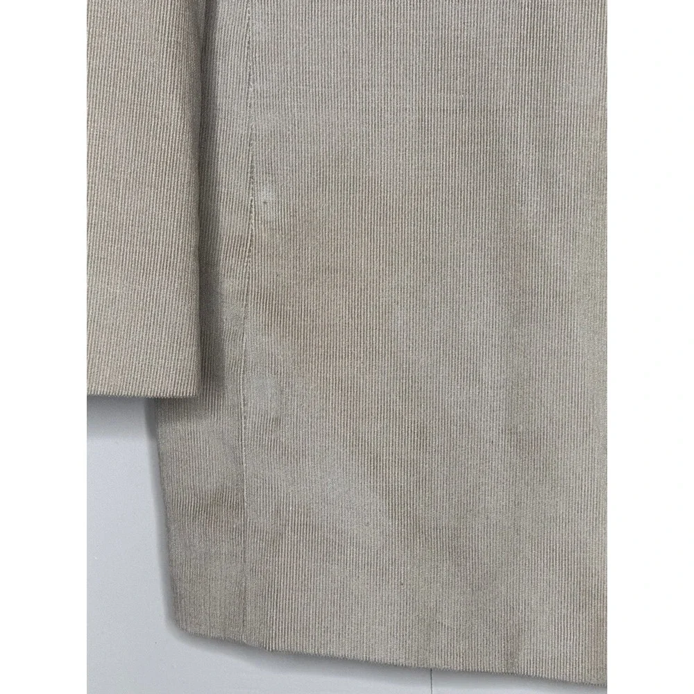 Alan Flusser Mens Tan Corduroy Blazer Sport Coat Beige 44R 100%‎ Cotton